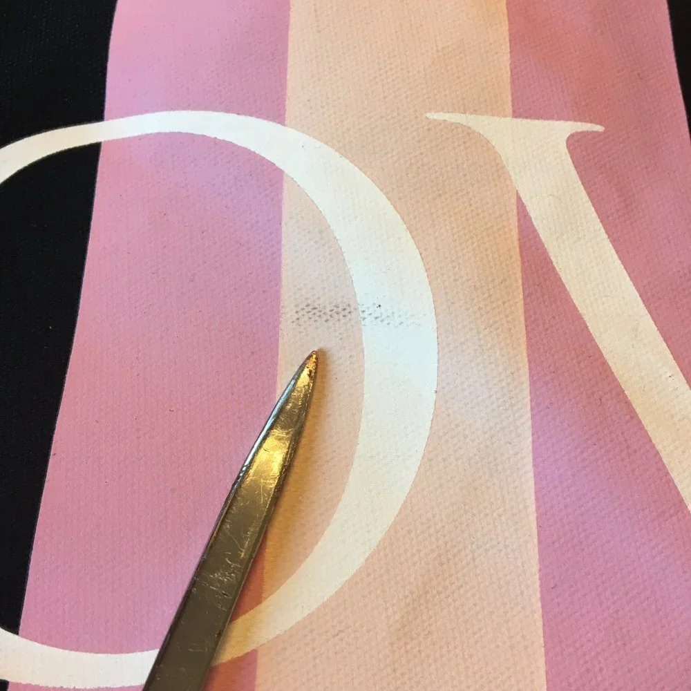 Victoria’s Secret Love Spellout Tote Bag Black Pink Canvas